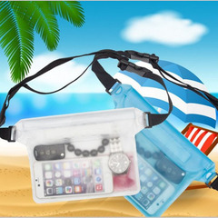Mobile phone waterproof bag transparent sealed touch screen beach rafting pvc waterproof mobile phone bag outdoor sports waterproof waist bag