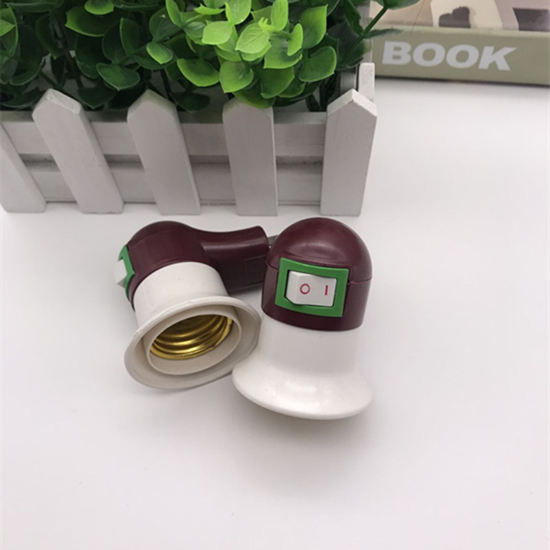 Pipe-type plug-in wall with switch lamp holder E27 screw rotary plug socket