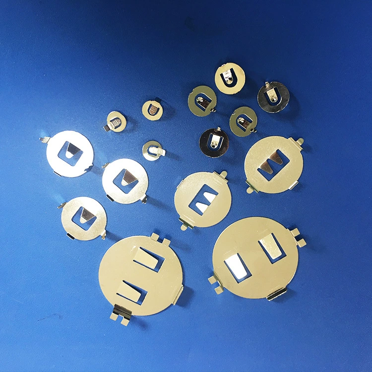 Battery pieces and components: battery, battery snap, battery spring contact, metal stamping parts, gold-plated and silver-plated high-elasticity springs