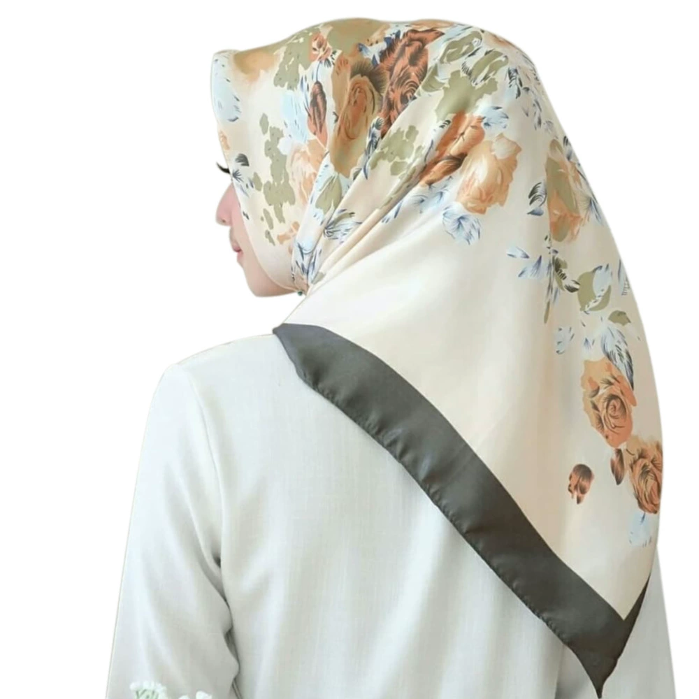 Иностранная торговля Alibaba cross-border Color Seal Silk Scarf Similled Sittette Satis Skin Skin Scarf Hijab