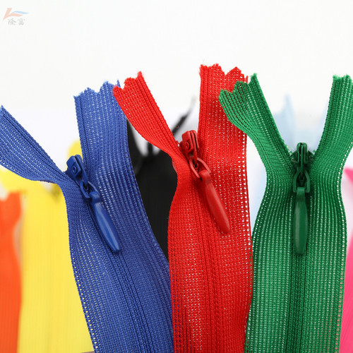04Supply 60cm length invisible zipper red, green, blue, yellow, green and blue 60cm zipper