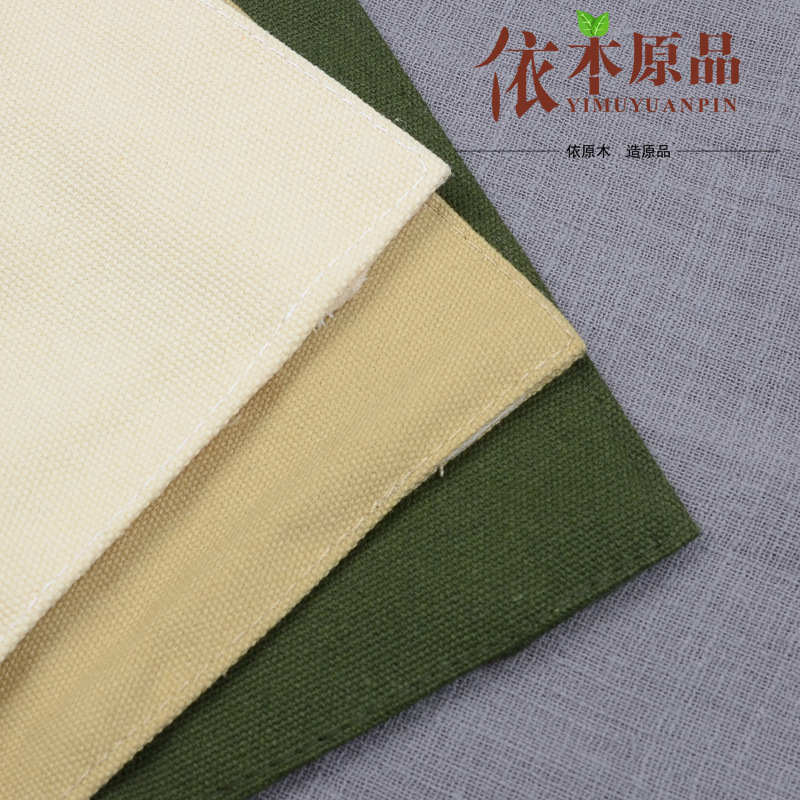 Al Aire Libre portátil estudiante viaje cuchillo de bambú, tenedor y cuchara traje palillos cuchara conjunto bolsa de lona traje de vajilla al por mayor