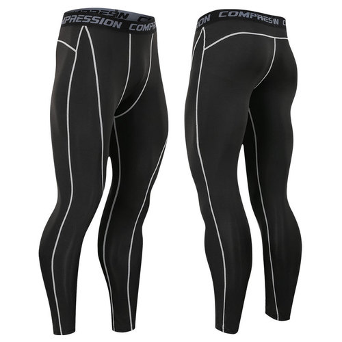 Men's New Sports Tight Leggings for Running Training High Elastic Compression Shorts Basketball Fitness Quick-Drying Pants Wholesale