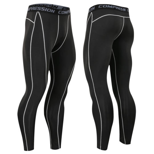 Transport New tight pants men's running training high elastic compression pants basketball fitness quick-drying pants spot wholesale