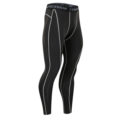 Men's New Sports Tight Leggings for Running Training High Elastic Compression Shorts Basketball Fitness Quick-Drying Pants Wholesale