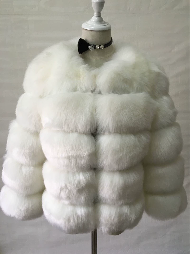 Женская короткая шуба из искусственного лисьего меха, искусственный mink, длинный рукав, мультицвет, размеры S–5XL