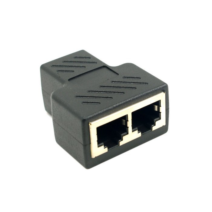 Con blindaje CAT6 RJ45 Red de tres vías cabeza de extensión de cable de red un minuto dos adaptador divisor al por mayor