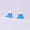 Fresh blue earrings, simple and elegant design