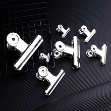 厂家直销38mm金属票夹子铁夹子彩色票据夹黑色文具夹子办公文具夹