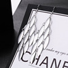 Fashionable metal long earrings with tassels, European style