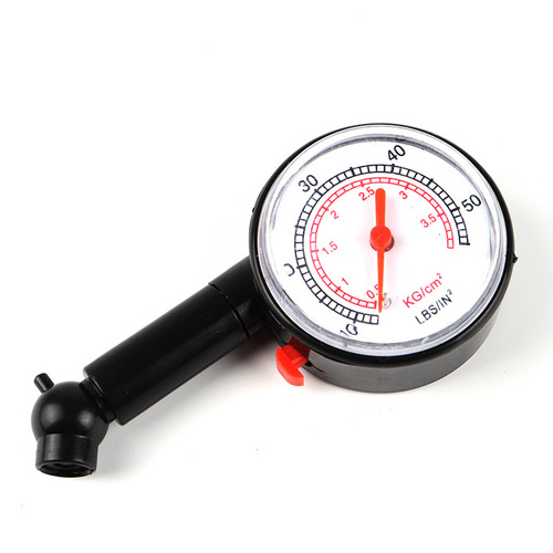 Stainless steel car tire pressure gauge multi-functional kit includes a high-precision tire pressure monitor with air release function