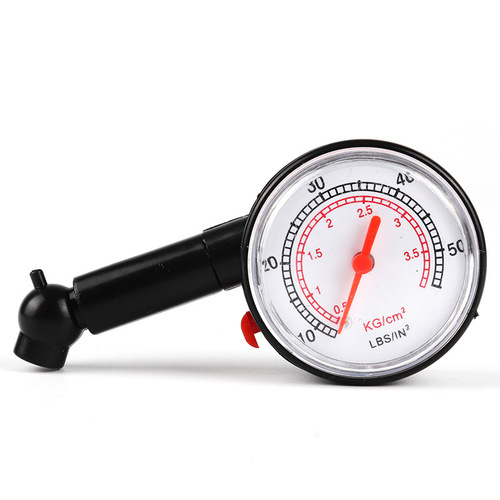 Stainless steel car tire pressure gauge multi-functional kit includes a high-precision tire pressure monitor with air release function