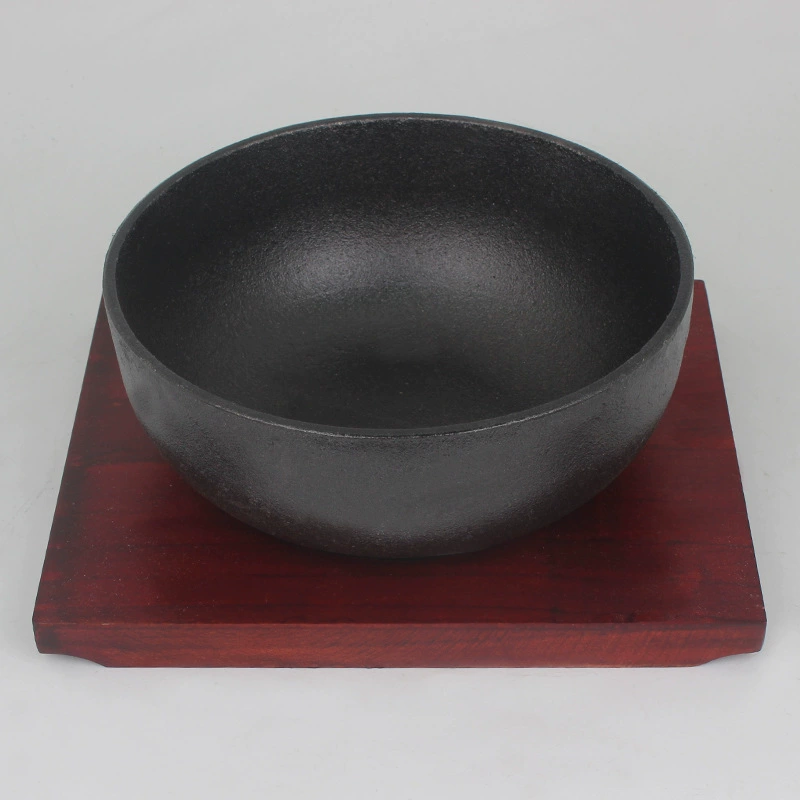Iron pot bibimbap special cast iron bowl commercial Korean sauce soup raw iron bowl cross bridge rice noodle pot electromagnetic cooker gas universal