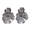 Capacious earrings, metal accessory, 2022 collection, European style, flowered