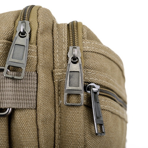 New casual canvas waist bag, outdoor mountaineering shoulder crossbody bag, multi-layer large capacity chest bag manufacturer wholesale