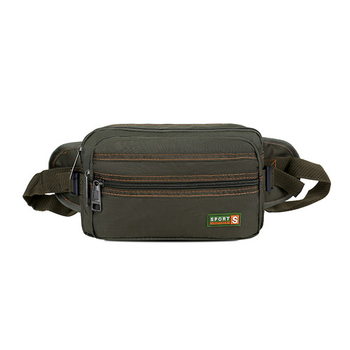 New casual canvas waist bag, outdoor mountaineering shoulder crossbody bag, multi-layer large capacity chest bag manufacturer wholesale