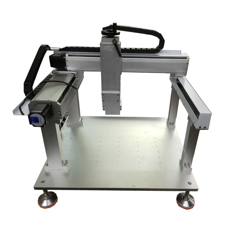 龙门桌面式滑台手摇Z轴两轴线性模组45#钢工作台台面导轨多轴