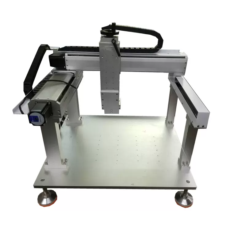 龙门桌面式滑台手摇Z轴两轴线性模组45#钢工作台台面导轨多轴