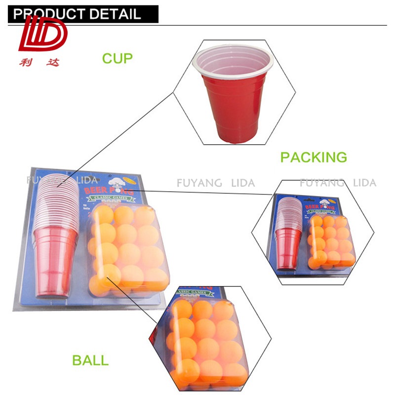 Fuyang Lida manufacturer can set plastic wine glass table tennis…