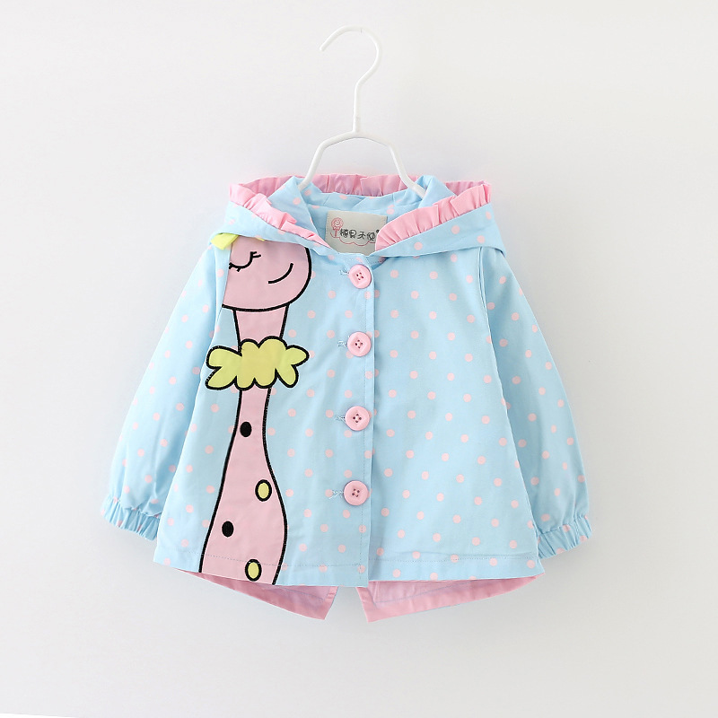 2024 Girls' Clothing Spring and Autumn New Windbreaker Infants and Toddlers 1-2-3-4 Years Old Baby Girl Jackets Dropshipping