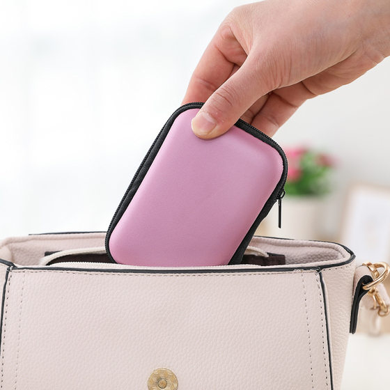 Portable earphone storage box data cable packaging earphone storage bag rectangular earphone storage bag hot sale