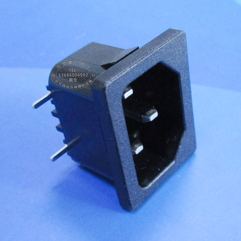 面板尺寸31*24品字型插座两脚90度中间带地线品字插座DB-14-3PX