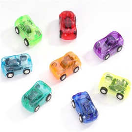 儿童5X3厘米独立包装赠品小玩具糖果色迷你回力小汽 透明回力小车