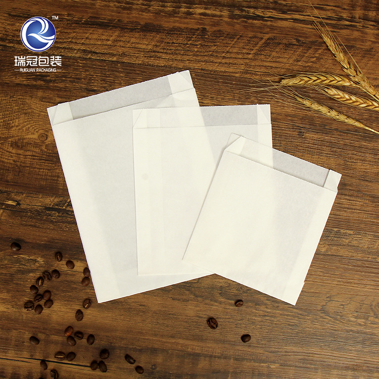 环保防油白色牛皮纸袋鸡翅鸡排外卖包装袋子工厂直销纸袋批发