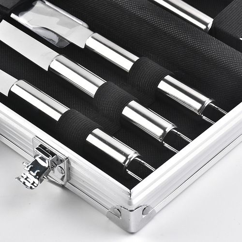 Grill Set of 5 Small Handle BBQ Tools BBQ Kit Outdoor Aluminum Box Combination Steak Spatula Cross-border