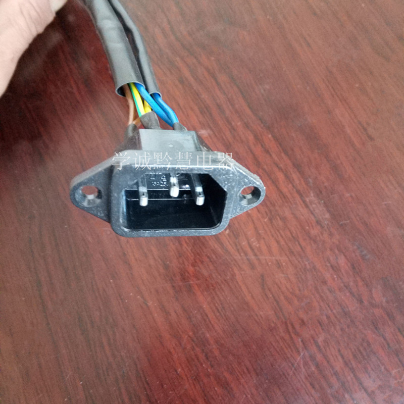 供应组装C14插座电源线 电动车连接线 t型公母槽品字电源线