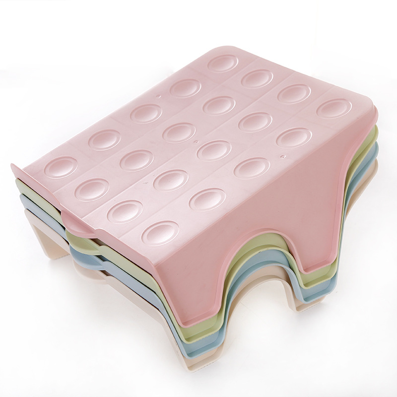 De doble capa tridimensional Zapatero de almacenamiento de plástico Zapatero de almacenamiento de zapatos organizador rack serie de color europeo y americano