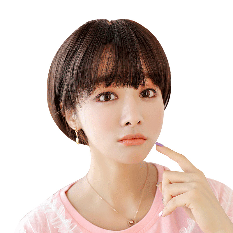 New wig female short hair Korean air bangs bobo bob realistic…