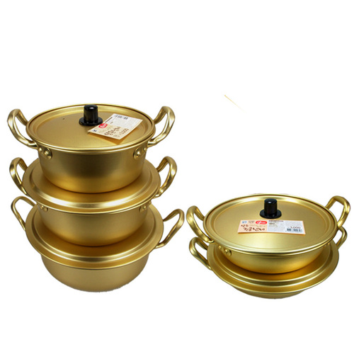 Korean induction cooker alumina ramen instant noodle pot Korean yellow aluminum pot instant noodle pot soup pot commercial manufacturer wholesale