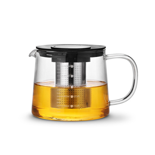 High borosilicate glass teapot, heat-resistant glass teapot, glass teapot product, glass tea brewing pot, tea cooking pot