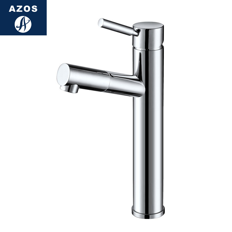 Cross-border manufacturers AZOS extraction basin faucet all copper white cold and hot water single function basin faucet