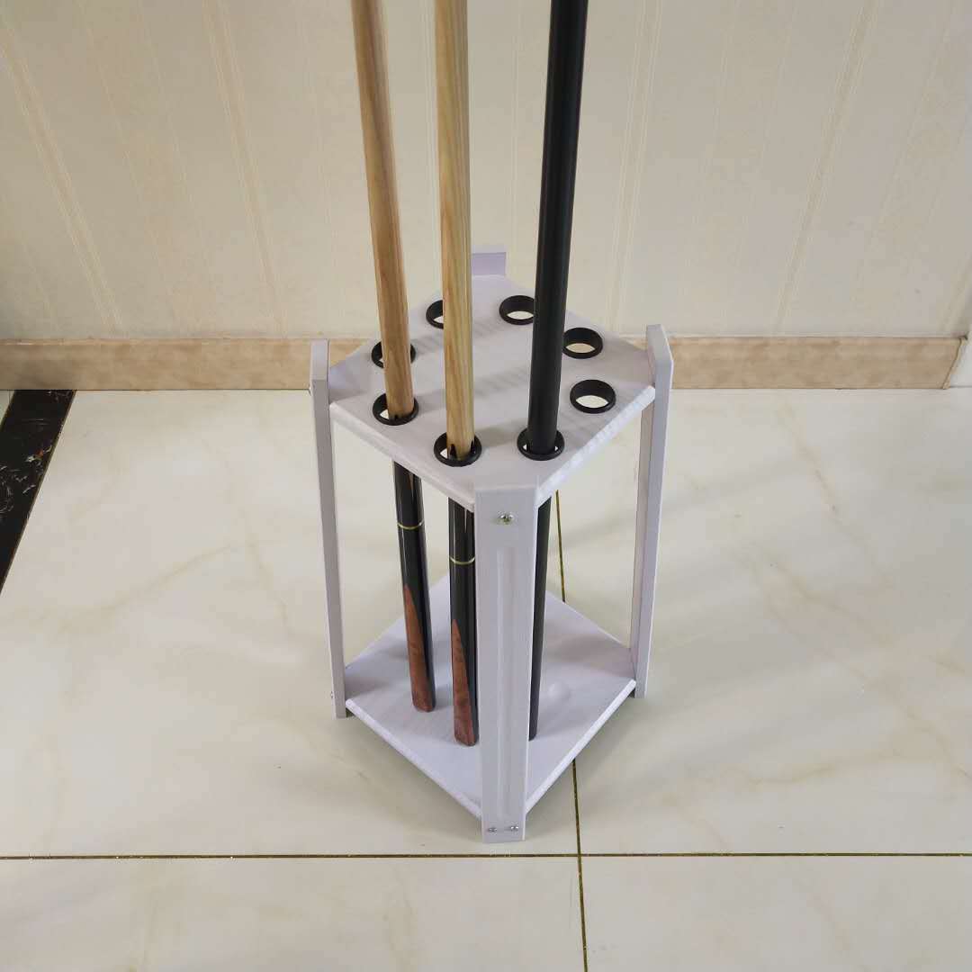 Madera maciza varilla de billar rack cuadrado 8-agujero piso Polo rack billar Club Polo rack Pino cue rack