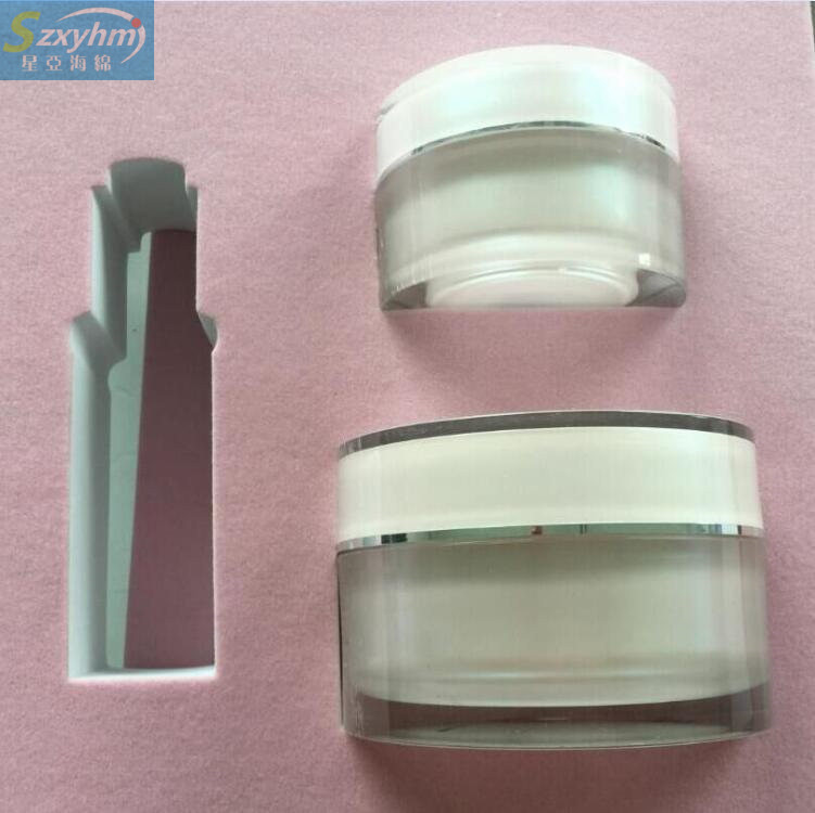 珀莱雅化妆品海绵包装内衬 手机饰品配件防潮内托 挖槽冲型植绒盒