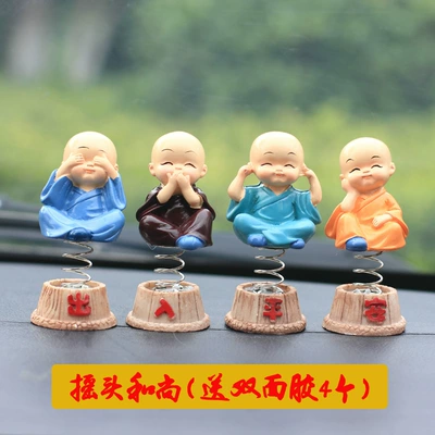 Car ornaments, Car Zen Little Monk - shaking-head-monk-send-double-sided-tape-4