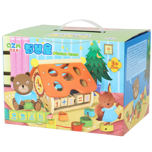 New fruit smart shape house cognitive shape matching digital color children's educational early education combination toy