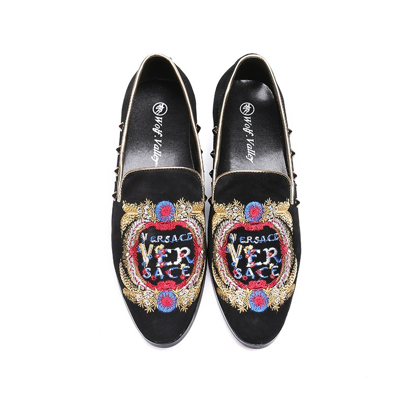 Летние лоферы из воловьей кожи, дышащая повседневная кожаная обувь, мужские Модные лоферы в Корейском стиле, модные мужские туфли без шнуровки с вышивкой