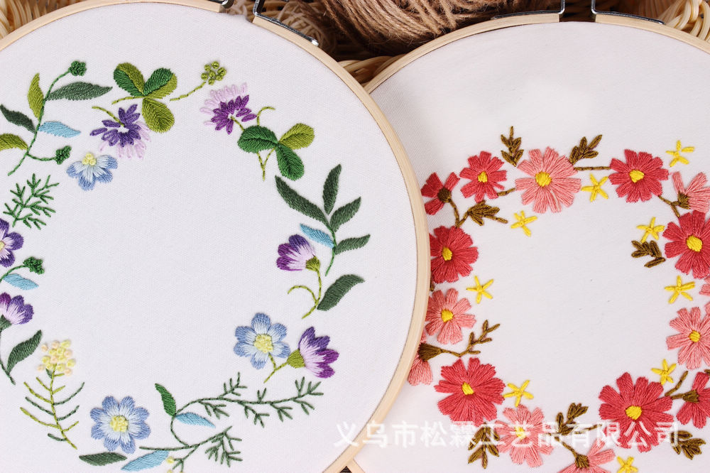 Directo de fábrica al por mayor flor hecha a mano DIY Europea material bordado paquete Jane decoración del hogar mural