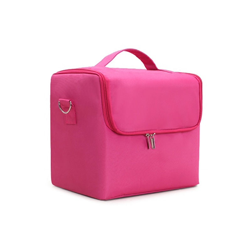 Bolsa de tela pequeña portátil de gran capacidad, caja de herramientas para tatuajes, manicura, belleza, peluquería, maquillaje, bolsa de almacenamiento semipermanente para cosméticos