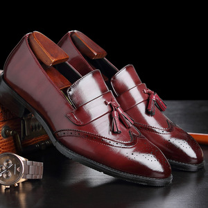 New Men's Leather Shoes Wholesale Men's Leather Shoes Casual Fashion Block Tassel Men's Shoes Large Men's Shoes