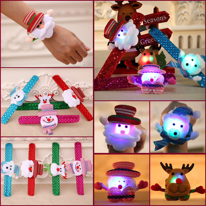 Nuevo regalo de Navidad para niños regalo de Navidad decoración de Navidad raqueta anillo lentejuelas estilo luminoso