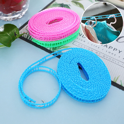 Slip-resistant and windproof drying rope, fence-style drying rope, blanket drying rope, 3-meter 5-meter drying rope, travel hanger rope, wholesale