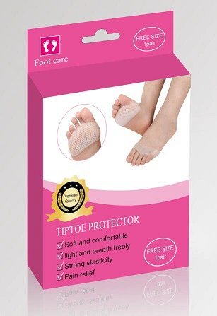 Front-of-Foot Gel Cushion Pad, Honeycomb Silicone, Breathable 8×6 cm, One-Size