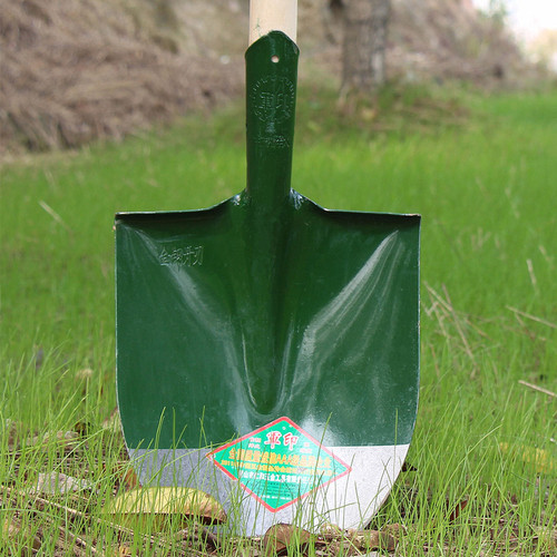 Military printed shovel agricultural wooden handle pointed shovel flat head shovel steel shovel steel shovel snow shovel mud shovel gardening tool