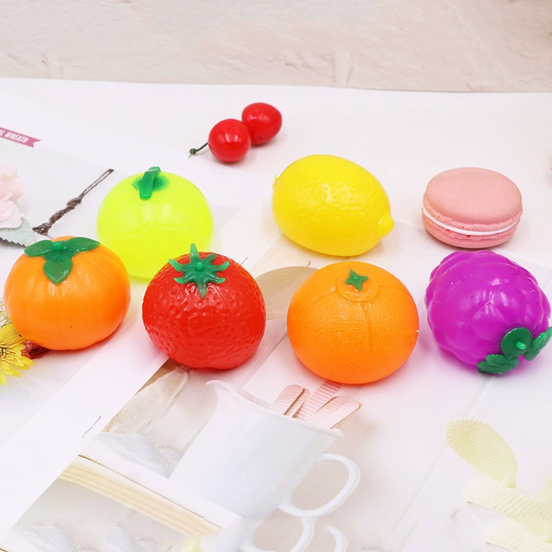 Anti-Stress Water Ball Squeeze Toy, Realistic Fruit & Animal Shapes, 6 cm, Soft Sticky