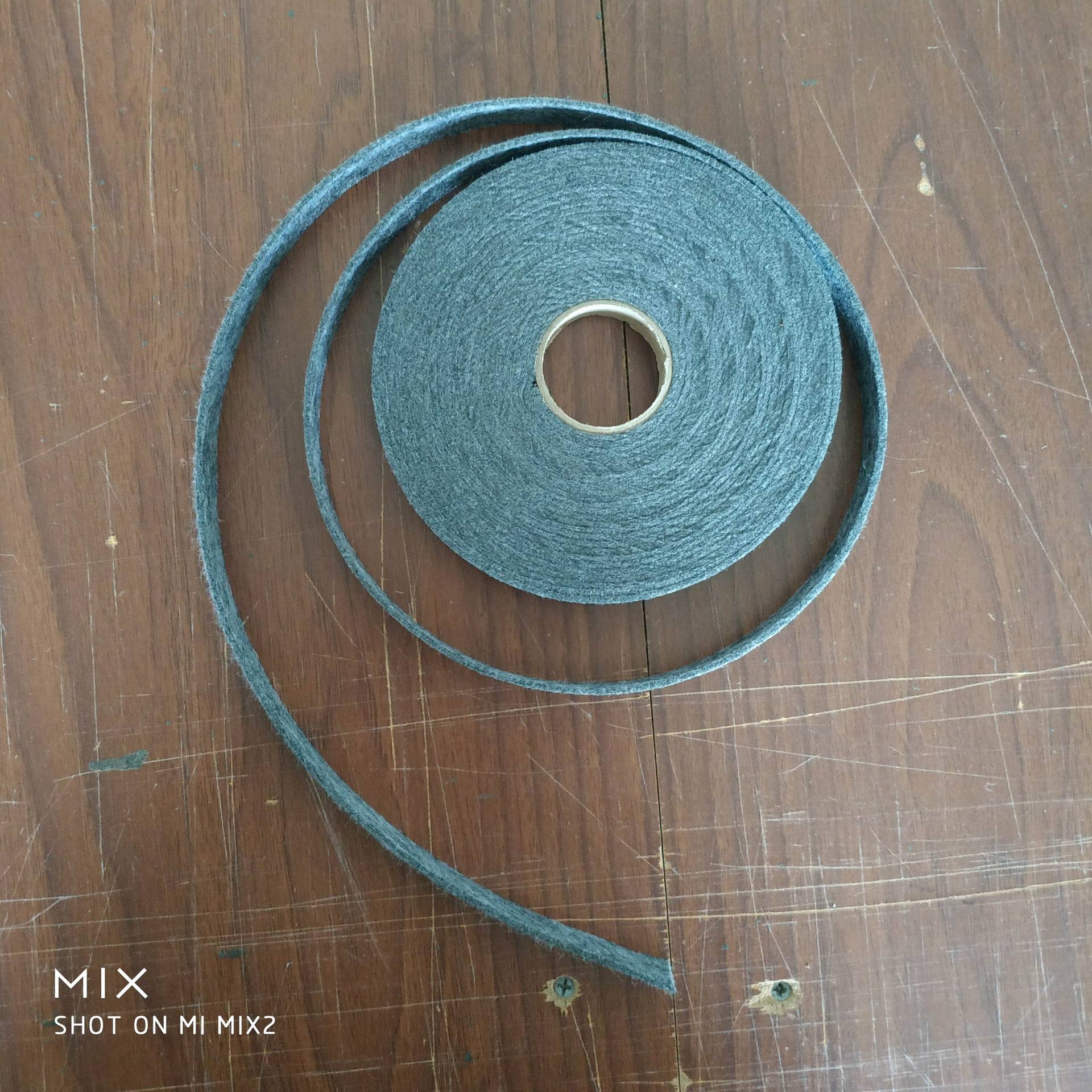 鑫诚背胶灰色毛毡条 门窗密封条 汽车隔音吸音粘性自粘绒布厚