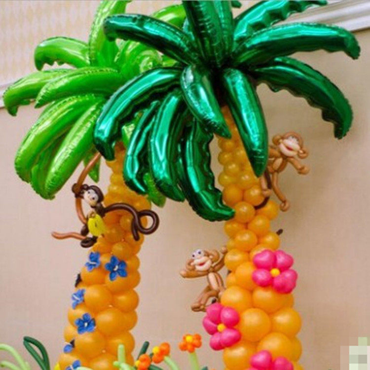 Globo de hoja de coco de película de aluminio de 36 pulgadas globo de papel de aluminio decoración de cumpleaños decoración de la boda globo de hoja de coco globo